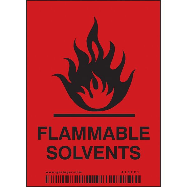 Safety Sign, 4 in H, 2 7/8 in W, Vinyl, Vertical Rectangle, English, 478F21