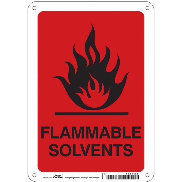 Safety Sign, 10 in Height, 7 in Width, Polyethylene, Horizontal Rectangle, English, 478F22