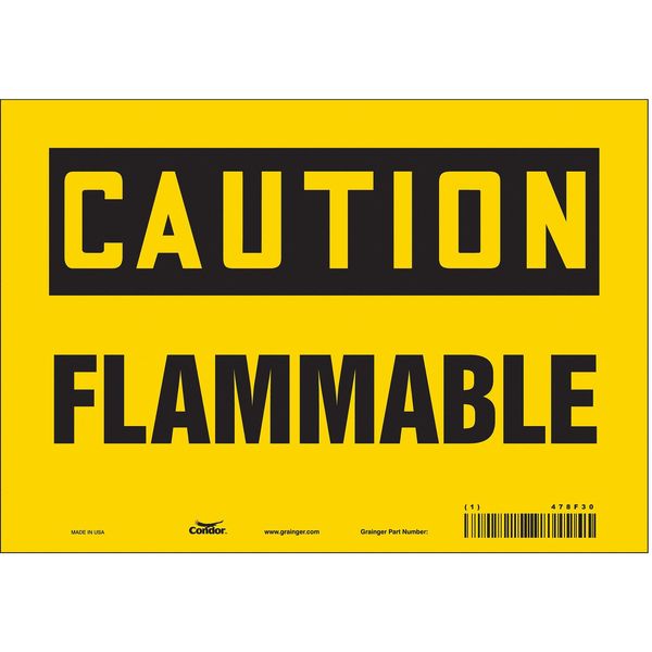 Danger Sign, 7 in H, 10 in W, Vinyl, Vertical Rectangle, English, 478F30
