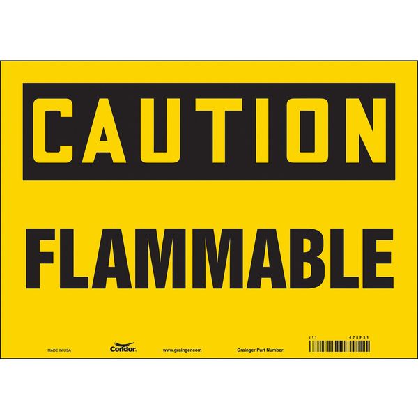 Danger Sign, 10 in H, 14 in W, Vinyl, Horizontal Rectangle, English, 478F31
