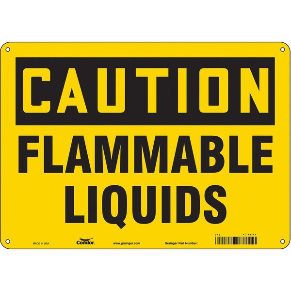 Danger Sign, 10 in H, 14 in W, Polyethylene, Horizontal Rectangle, English, 478F41