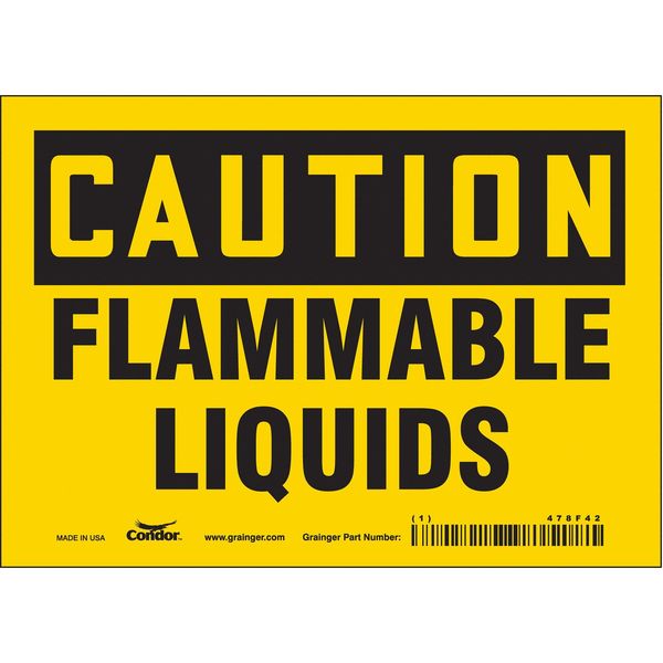 Danger Sign, 5 in H, 7 in W, Vinyl, Horizontal Rectangle, English, 478F42