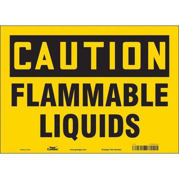 Danger Sign, 10 in H, 14 in W, Vinyl, Horizontal Rectangle, English, 478F44