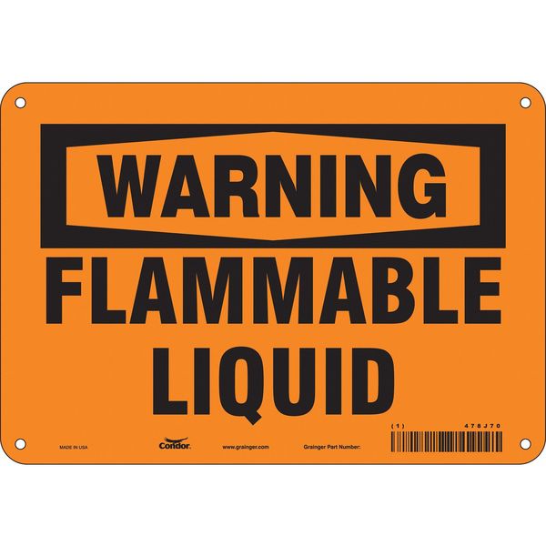 Danger Sign, 7 in H, 10 in W, Polyethylene, Vertical Rectangle, English, 478J70