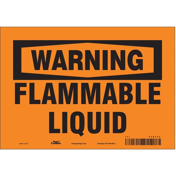 Safety Sign, 7 in Height, 10 in Width, Vinyl, Vertical Rectangle, English, 478J72