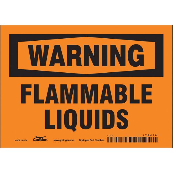 Safety Sign, 5 in Height, 7 in Width, Vinyl, Horizontal Rectangle, English, 478J78