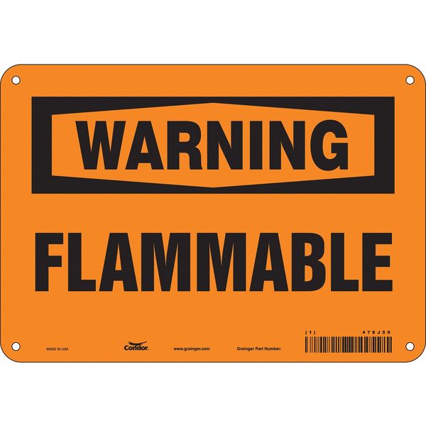 Safety Sign, 7 in Height, 10 in Width, Polyethylene, Vertical Rectangle, English, 478J50
