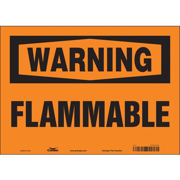 Safety Sign, 10 in Height, 14 in Width, Vinyl, Horizontal Rectangle, English, 478J54