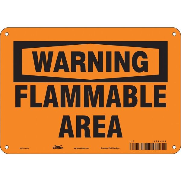 Safety Sign, 7 in Height, 10 in Width, Polyethylene, Vertical Rectangle, English, 478J58