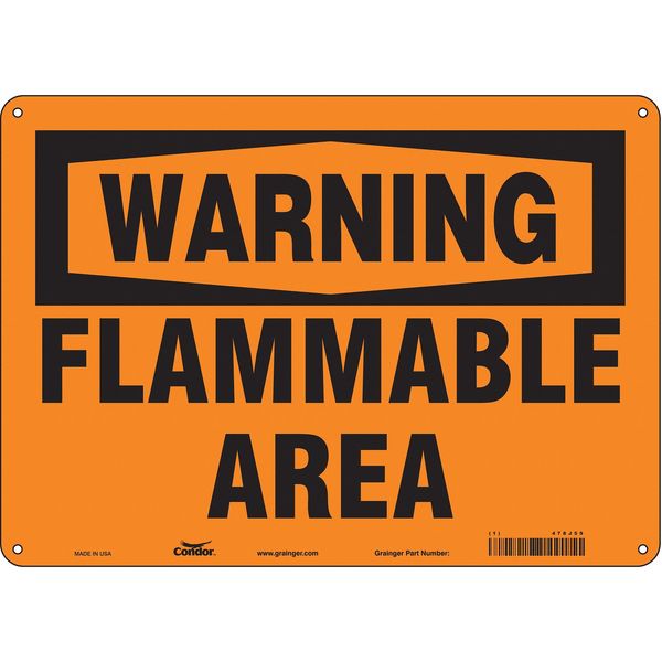 Safety Sign, 10 in Height, 14 in Width, Polyethylene, Horizontal Rectangle, English, 478J59