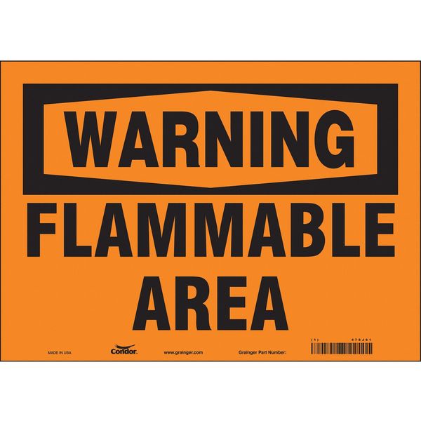 Safety Sign, 10 in Height, 14 in Width, Vinyl, Horizontal Rectangle, English, 478J61