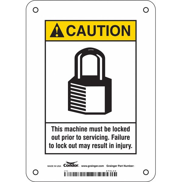 Safety Sign, 7 in Height, 5 in Width, Vinyl, Vertical Rectangle, English