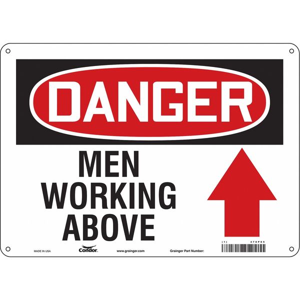 Safety Sign, 10 in Height, 14 in Width, Polyethylene, Horizontal Rectangle, English, 478P85