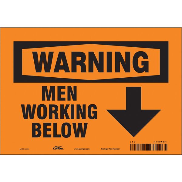 Safety Sign, 7 in Height, 10 in Width, Vinyl, Vertical Rectangle, English, 478W81
