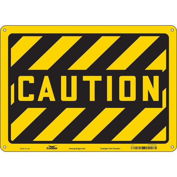 Safety Sign, 10 in Height, 14 in Width, Polyethylene, Horizontal Rectangle, English, 478X26