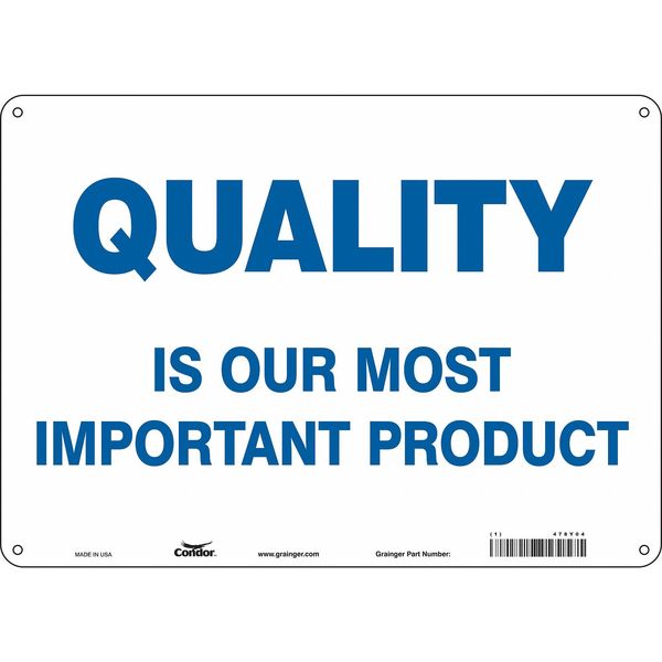 Safety Sign, 10 in Height, 14 in Width, Vinyl, Horizontal Rectangle, English, 478Y04