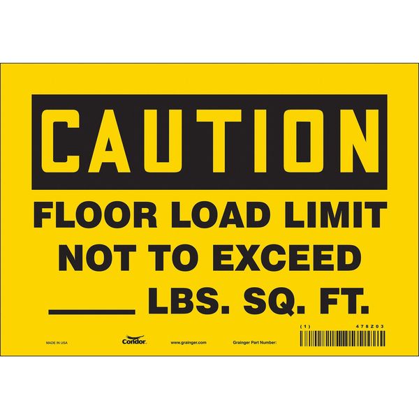 Safety Sign, 7 in Height, 10 in Width, Vinyl, Vertical Rectangle, English, 478Z03