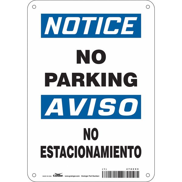 Safety Sign, 10 inx7 in, Polyethylene