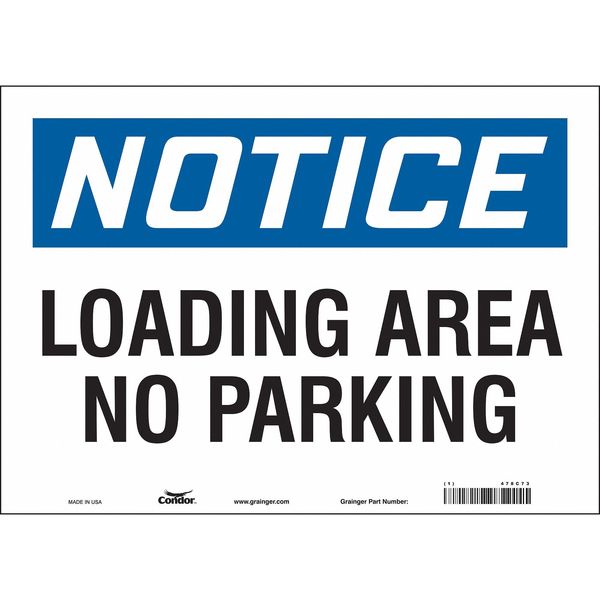 Safety Sign, 10 inx14 in, Vinyl, 478C73