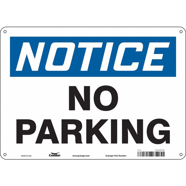 Safety Sign, 10 inx14 in, Polyethylene, 478C79