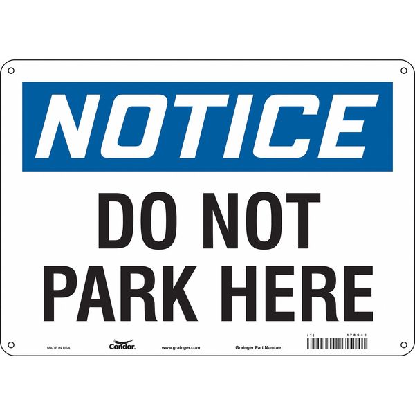Safety Sign, 10 inx14 in, Polyethylene, 478C49