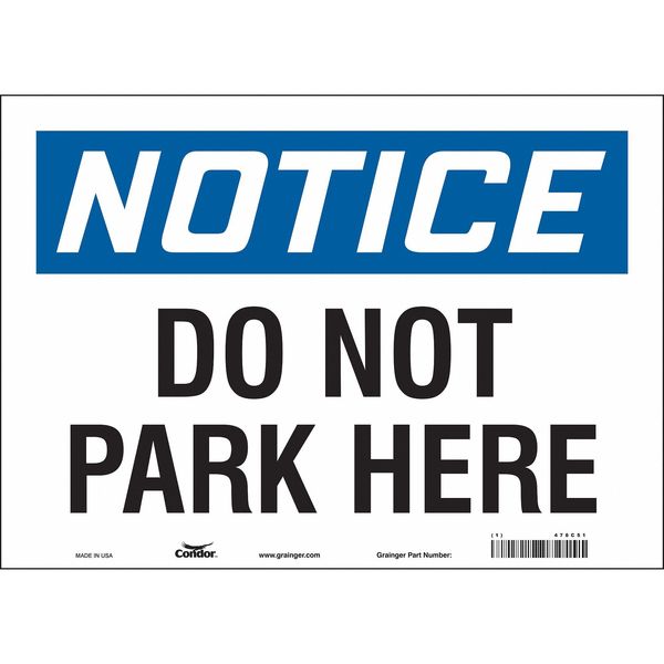 Safety Sign, 10 inx14 in, Vinyl, 478C51
