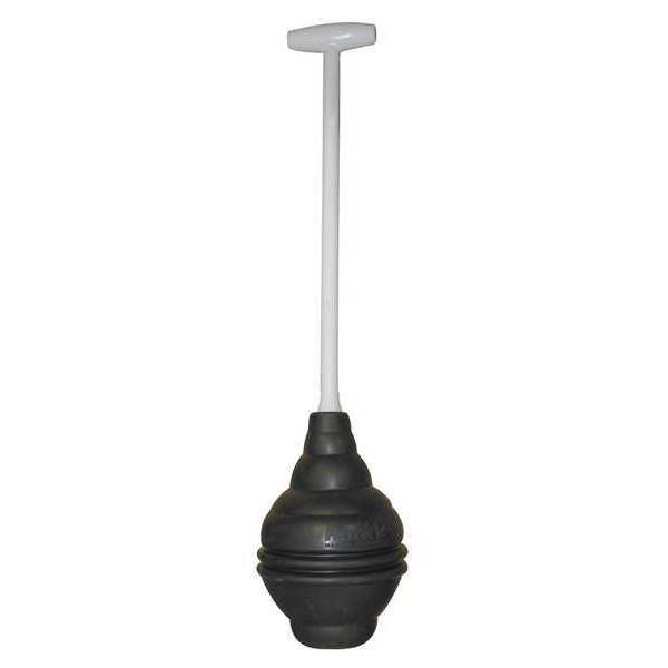 Plunger, Rubber, 6 in Cup Dia, 16 1/4 Plastic Handle