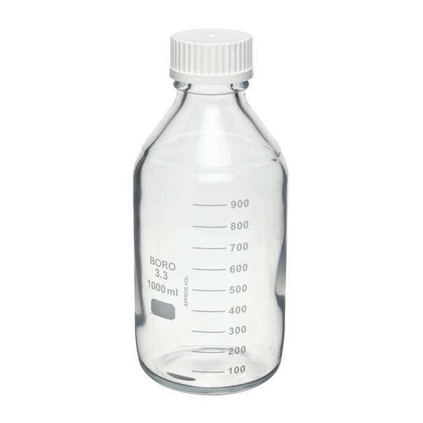 Safety Coated Media Bottle, 1000mL, PK12