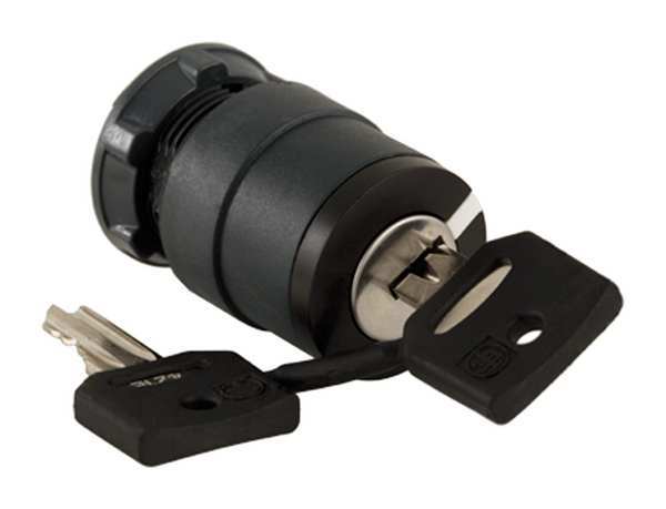 Non-Illum Selector Swtch, 22mm, 2 Pos, Keyd