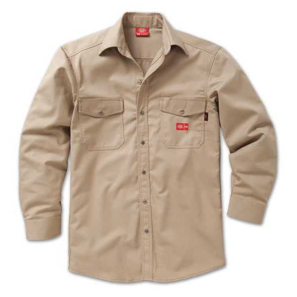 FR Snap Front Shirt, XL, Khaki