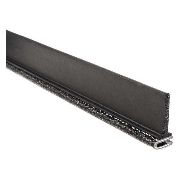 Flap Seal, EPDM, 25 ft Length, 1.5625 in Overall Width, Style: Trim with a Top Flap