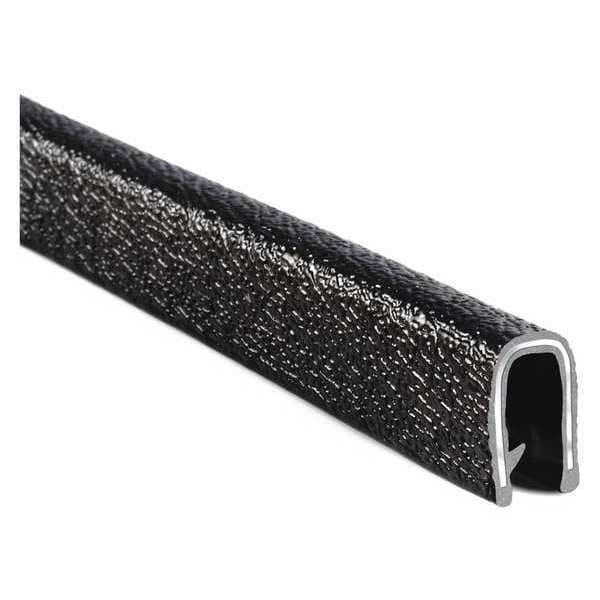 Edge Trim, PVC, Aluminum, 25 ft Length, 0.42 in Overall Width