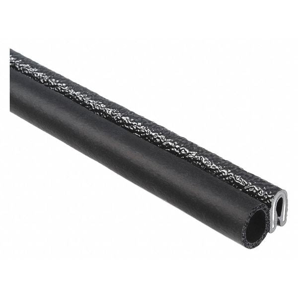 Trim Seal, EPDM, 100 ft Length, 0.61 in Overall Width, Style: Trim with a Top Bulb