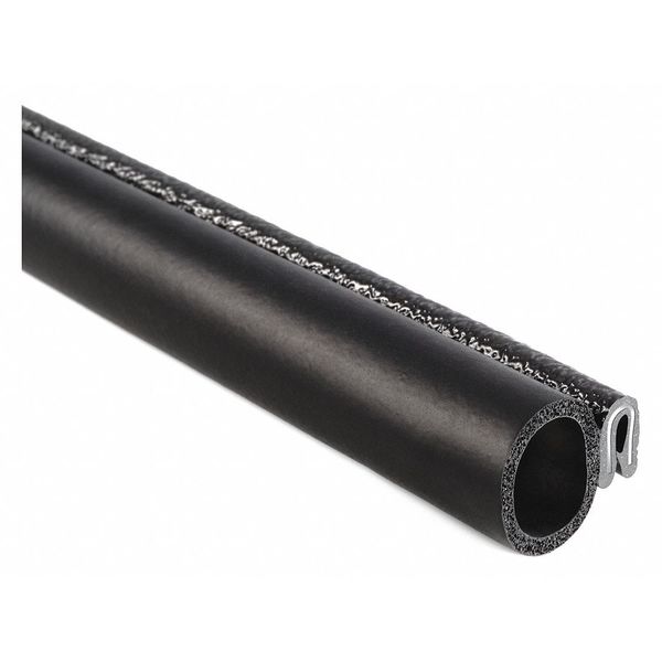 Trim Seal, EPDM, 25 ft Length, 0.86 in Overall Width, Style: Trim with a Top Bulb
