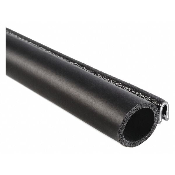 Trim Seal, EPDM, 25 ft Length, 0.985 in Overall Width, Style: Trim with a Top Bulb