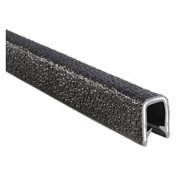 Edge Trim, PVC, Aluminum, 250 ft Length, 0.755 in Overall Width