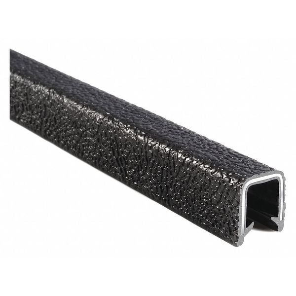 Edge Trim, PVC, Aluminum, 25 ft Length, 0.695 in Overall Width