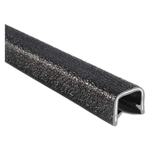 Edge Trim, PVC, Aluminum, 100 ft Length, 0.635 in Overall Width