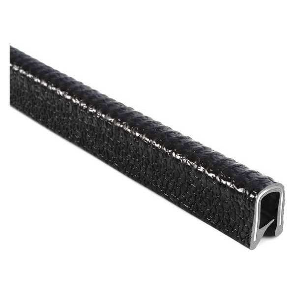 Fit Trim Edge, PVC, Metal, 25 ft Length, 0.52 in Overall Width