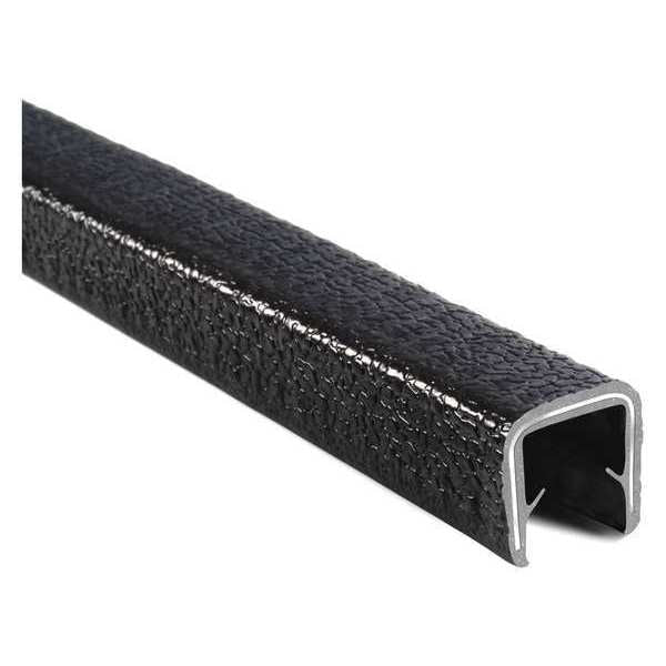 Fit Trim Edge, PVC, Metal, 25 ft Length, 0.64 in Overall Width