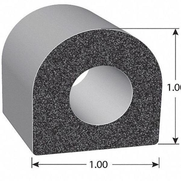 Rubber Seal, D-Shaped, 1