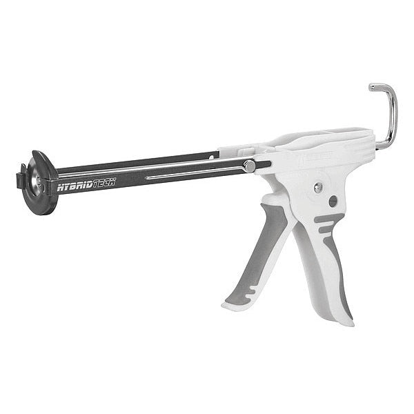 Caulk Gun, Black/Gray/White, Steel, 10 oz
