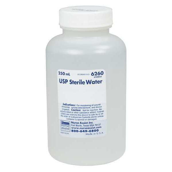 Sterile Water, Bottle Package Type, 8 oz.