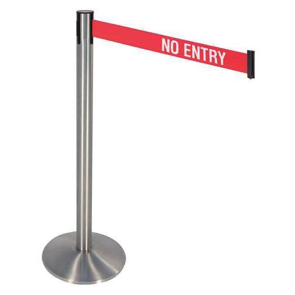Barrier Post, Satin SS, Gray, No Entry