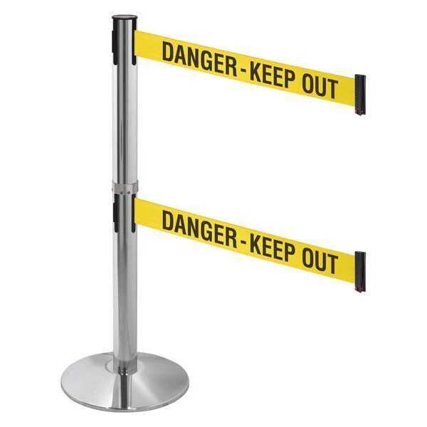 Barrier Post, 14in Base dia, Aluminum Post