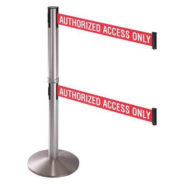 Barrier Post, SS, 3in. Belt W, 10ft. Belt L