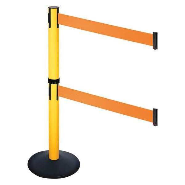 Barrier Post, 40 in. H, Orange Belt