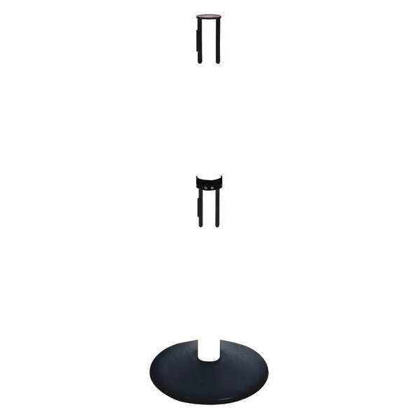Belt Barrier Rcvr. Post, White, Cast Iron