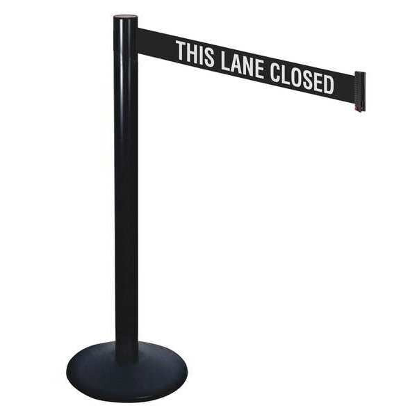 Barrier Post, Black/White Belt, Sloped