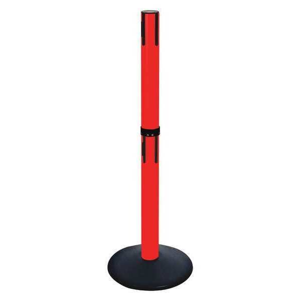 Belt Barrier Rcvr. Post, Red, Cast Iron